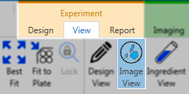 Image View button on Experiment Tools contextual tab set